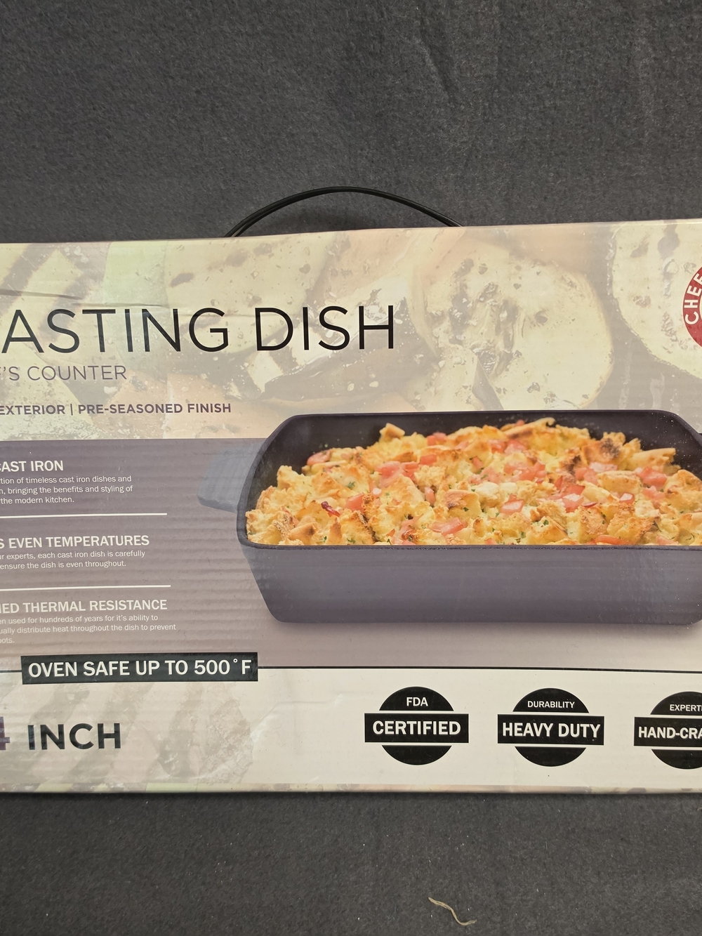 Cast Iron Roasting Dish - Black